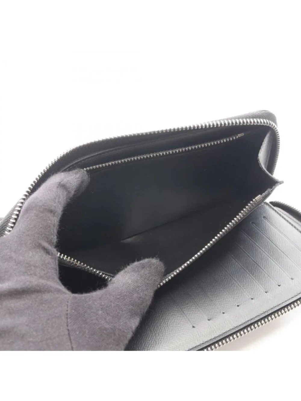 Louis Vuitton Round Wallet Zippy Vertical Monogram Eclipse Leather